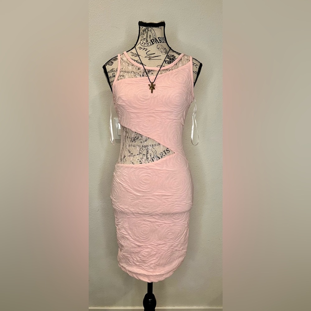 Elegant Pink Sleeveless Dress